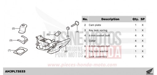 KIT,TOP BOX LOCK CRF1100D4R de 2024
